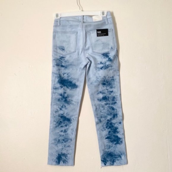 PAIGE Hoxton Slim Crop Raw Hem Jeans - Picture 6 of 9